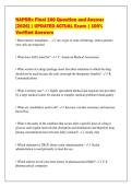 NAPSRx Final 160 Question and Answer&NewLine;&lbrack;2026&rsqb; &vert; UPDATED ACTUAL Exam &vert; 100&percnt;&NewLine;Verified Answers