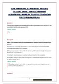 CFE FINANCIAL STATEMENT FRAUD &vert; ACTUAL QUESTIONS & VERIFIED SOLUTIONS &vert; NEWEST 2026-2027 UPDATED EDITION&vert;GRADED A&plus;
