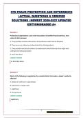 CFE FRAUD PREVENTION AND DETERRENCE &vert; ACTUAL QUESTIONS & VERIFIED SOLUTIONS &vert; NEWEST 2026-2027 UPDATED EDITION&vert;GRADED A&plus;