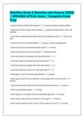 Nutrition Exam 2 Question and Answer &lbrack;2026&rsqb;&NewLine;&vert; UPDATED ACTUAL Exam &vert; Complete Exam&NewLine;Prep