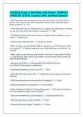 Nutrition Exam 2 Question and Answer &lbrack;2026&rsqb; &vert;&NewLine;UPDATED ACTUAL Exam &vert; 100&percnt; Verified Answers