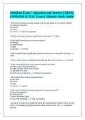 Nutrition Exam 1 Question and Answer &lbrack;2026&rsqb;&NewLine;&vert; UPDATED ACTUAL Exam &vert; Ultimate Study Guide