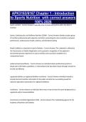 APK3163&sol;6167 Chapter 1 - Introduction to Sports Nutrition  with correct answers 100&percnt; 2026