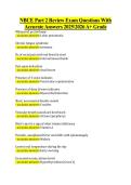NBCE Part 2 Review Exam Questions With &NewLine;Accurate Answers 20252026 A&plus; Grade 
