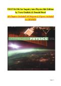 Inquiry into Physics 8th Edition &vert; Vern Ostdiek & Donald Bord&colon; Comprehensive Test Bank &semi; Complete Questions & Answers