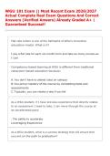 WGU 101 Exam &vert;&vert; Most Recent Exam 2026&vert;2027 &NewLine;Actual Complete Real Exam Questions And Correct &NewLine;Answers &lpar;Verified Anwers&rpar; Already Graded A&plus; &vert; &NewLine;Guaranteed Success&excl;&excl;  