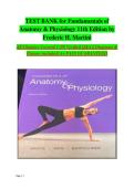 Fundamentals of Anatomy & Physiology&comma; 11th Edition &vert; Test Bank &colon; Comprehensive Practice Questions & Answers &semi; Frederic H&period; Martini