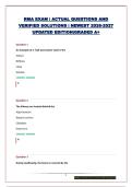 RMA EXAM &vert; ACTUAL QUESTIONS AND VERIFIED SOLUTIONS &vert; NEWEST 2026-2027 UPDATED EDITION&vert;GRADED A&plus;
