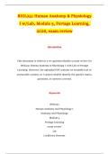 BIOL251 Human Anatomy & Physiology I w&sol;Lab&comma; Module 5&comma; Portage Learning&comma; 2026&comma; exam review