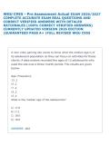 WGU C955 - Pre Assessment Actual EXAM 2026&sol;2027 &NewLine;COMPLETE ACCURATE EXAM REAL QUESTIONS AND &NewLine;CORRECT VERIFIED ANSWERS WITH DETALED &NewLine;RATIONALES &lpar;100&percnt; CORRECT VERIFIED ANSWERS&rpar; &NewLine;CURRENTLY UPDATED VERSION 2026 EDITION &NewLine;&vert;GUARANTEED PASS A&plus; &vert;FULL REVISED W