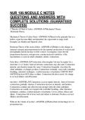 NUR 106 MODULE C NOTES QUESTIONS AND ANSWERS WITH COMPLETE SOLUTIONS &lpar;GUARATEED SUCCESS&rpar;