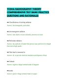 TCDHA RADIOGRAPHY THEORY&NewLine;COMPREHENSIVE TEST BANK PRACTICE&NewLine;QUESTIONS AND RATIONALES