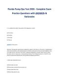 Florida Pump Ops Test 2026 - Complete Exam&NewLine;Practice Questions with ANSWERs &&NewLine;Rationales&NewLine;