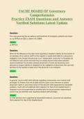 FACHE BOARD OF Governors&NewLine;Comprehensive&NewLine;Practice EXAM Questions and Answers&NewLine;Verified Solutions Latest Update