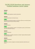 FACHE EXAM Questions and Answers Verified Solutions Latest Update