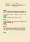 FACHE Practice TEST Questions and Answers Verified Solutions Latest Update 2