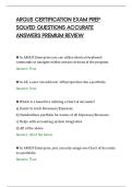 ARGUS CERTIFICATION EXAM PREP&NewLine;SOLVED QUESTIONS ACCURATE&NewLine;ANSWERS PREMIUM REVIEW