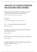 ASSOCIATE CET COMPLETE QUESTIONS&NewLine;AND SOLUTIONS TESTED ANSWERS&NewLine;