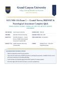 NSG 316 &sol; NSG316 Exam 2 &lpar;LATEST EDITION&rpar; Cranial Nerves&comma; HEENMT & Neurological Assessment &vert; Complete Questions & Verified Answers &vert; 100&percnt; Correct &vert; Grade A &ndash; GCU