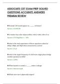 ASSOCIATE CET EXAM PREP SOLVED&NewLine;QUESTIONS ACCURATE ANSWERS&NewLine;PREMIUM REVIEW