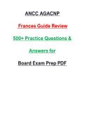 ANCC AGACNP Frances Guide Review &ndash; 500&plus; Practice Questions & Answers for &lpar;2026&rpar; Adult-Gerontology Acute Care NP Board Exam Prep PDF&NewLine;