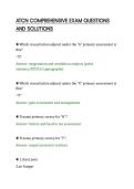 ATCN COMPREHENSIVE EXAM QUESTIONS&NewLine;AND SOLUTIONS