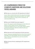 ATI COMPREHENSIVE PREDICTOR&NewLine;COMPLETE QUESTIONS AND SOLUTIONS&NewLine;TESTED ANSWERS