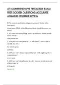 ATI COMPREHENSIVE PREDICTOR EXAM&NewLine;PREP SOLVED QUESTIONS ACCURATE&NewLine;ANSWERS PREMIUM REVIEW