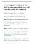 ATI COMPREHENSIVE PREDICTOR FINAL&NewLine;REVIEW QUESTIONS VERIFIED COMPLETE&NewLine;ANSWERS 100 PERCENT CORRECT