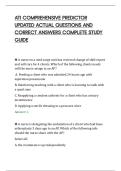 ATI COMPREHENSIVE PREDICTOR&NewLine;UPDATED ACTUAL QUESTIONS AND&NewLine;CORRECT ANSWERS COMPLETE STUDY&NewLine;GUIDE