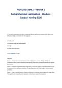 NUR 265 Exam 2 - Version 1&NewLine;Comprehensive Examination - MedicalSurgical Nursing 2026