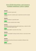 FAA EXAM Questions and Answers Verified Solutions Latest Update 2&period;