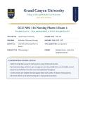 NSG 316 &sol; NSG316 Exam 4 &lpar;LATEST EDITION&rpar; Health Assessment &vert; Complete Questions & Verified Answers &vert; 100&percnt; Correct &vert; Grade A &ndash; GCU