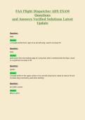 FAA Flight Dispatcher ADX EXAM&NewLine;Questions&NewLine;and Answers Verified Solutions Latest&NewLine;Update