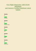 FAA Flight Dispatcher ADX EXAM Questions and Answers Verified Solutions Latest Update 3