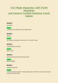 FAA Flight Dispatcher ADX EXAM Questions and Answers Verified Solutions Latest Update 4