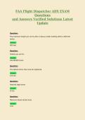 FAA Flight Dispatcher ADX EXAM Questions and Answers Verified Solutions Latest Update&period;