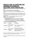 MODULE E NUR 106  QUESTIONS AND ANSWERS WITH COMPLETE SOLUTIONS LATEST UPDATED 2026