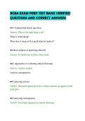 BCBA EXAM PREP TEST BANK VERIFIED&NewLine;QUESTIONS AND CORRECT ANSWERS