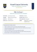 NSG 316 &sol; NSG316 Exam 3 &lpar;LATEST EDITION&rpar; Health Assessment &vert; Complete Questions & Verified Answers &vert; 100&percnt; Correct &vert; Grade A &ndash; GCU