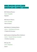 BCBA UPDATED ACTUAL EXAM&NewLine;QUESTIONS AND CORRECT ANSWERS