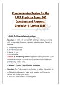 Comprehensive Review for the APEA Predictor Exam&colon; 300 Questions and Answers &lbrack;Graded A&plus;&rsqb; &lbrack; Latest 2026&rsqb;