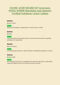 FACHE ACHE BOARD OF Governors&NewLine;FINAL PAPER Questions and Answers&NewLine;Verified Solutions Latest Update