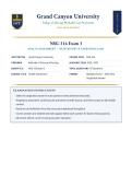 NSG 316 &sol; NSG316 Exam 3 &lpar;LATEST EDITION&rpar; Health Assessment &vert; Complete Questions & Verified Answers &vert; 100&percnt; Correct &vert; Grade A &ndash; GCU