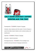 CALT Exam 2026&sol;2027 Questions & Answers &vert; 100&plus; Questions &vert; Dyslexia&comma; Phonology&comma; Structured Literacy&comma; Assessment & Reading Development