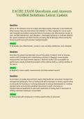 FACHE EXAM Questions and Answers Verified Solutions Latest Update 2
