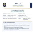 NSG 316 &sol; NSG316 Final Exam &lpar;LATEST EDITION&rpar; Health Assessment &vert; Complete Questions & Verified Answers &vert; 100&percnt; Correct &vert; Grade A &ndash; GCU