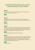 FACHE EXAM Questions and Answers Verified Solutions Latest Update 4