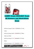 CAMRT Exam 2026&sol;2027 Questions & Answers &vert; 100&plus; Questions &vert; Nuclear Medicine&comma; Radiopharmaceuticals&comma; Radiation Safety&comma; Gamma Camera & QC