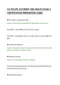 CA PSI LIFE ACCIDENT AND HEALTH EXAM 4&NewLine;CERTIFICATION PREPARATION GUIDE
